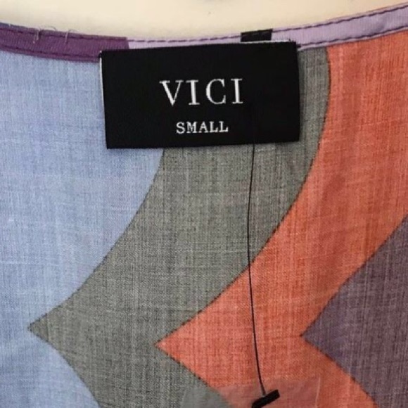 NWT • VICI Abstract Print Multicolor Maxi Wrap Dress / Duster - Picture 7 of 11